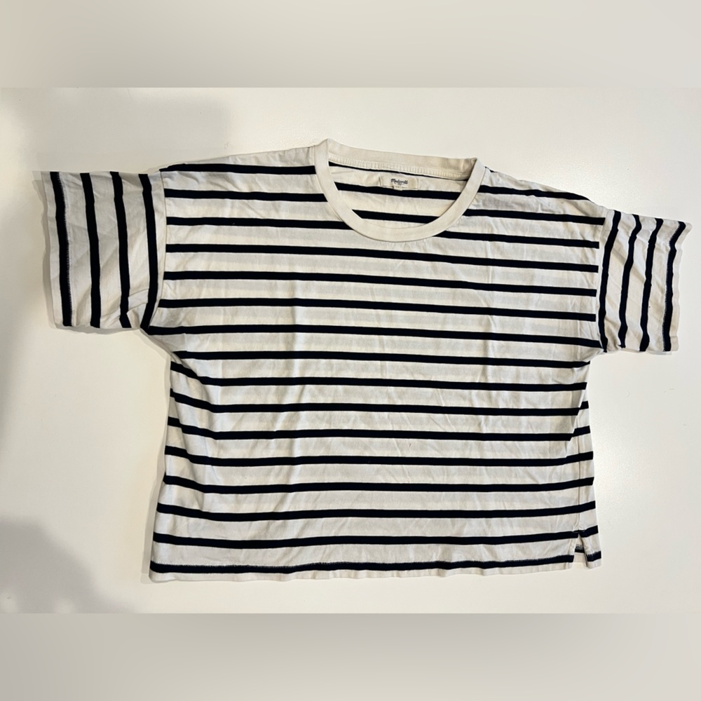 Madewell Striped Crop Tee Medium